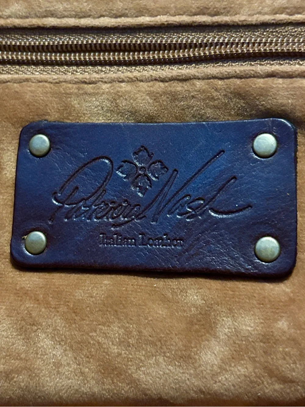 Patricia Nash Braga Leather Large Laptop Bag Clutch Winter Bloom 15” x 10.5”